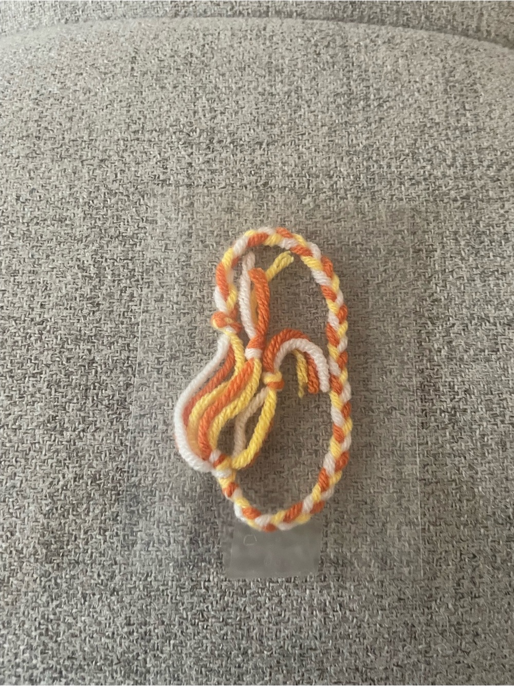 Handmade-adjustable candy corn themed bracelet #2